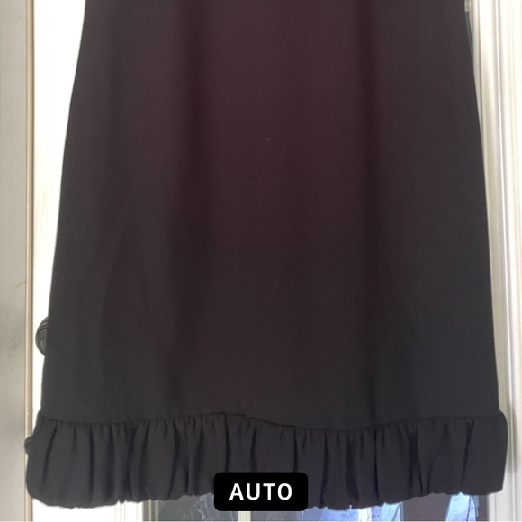 Talbots black sheath with bubble ruffle trim bottom - Picture 3 of 3